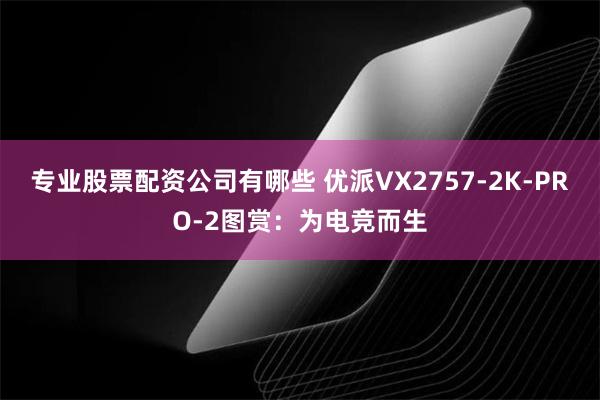 专业股票配资公司有哪些 优派VX2757-2K-PRO-2图赏：为电竞而生