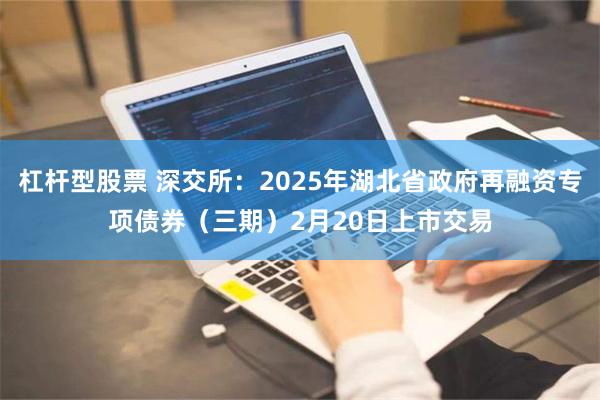 杠杆型股票 深交所：2025年湖北省政府再融资专项债券（三期）2月20日上市交易